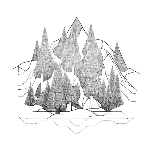 Forest With River And Mountain Biker