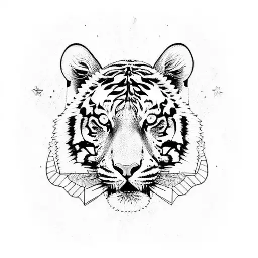 Tiger Abstract Ornaments