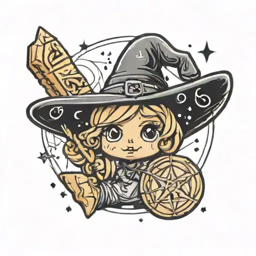 Cute Cookie On A Guccie Bag With Witch Casting A Spell