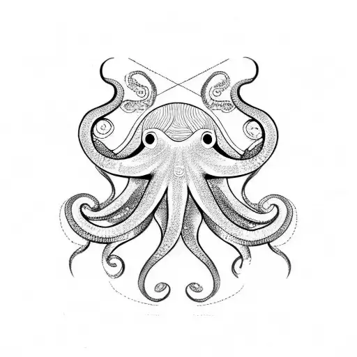 Octopus Orca And Dolphin