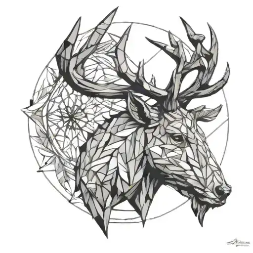 Immortality Tree And Deer Head