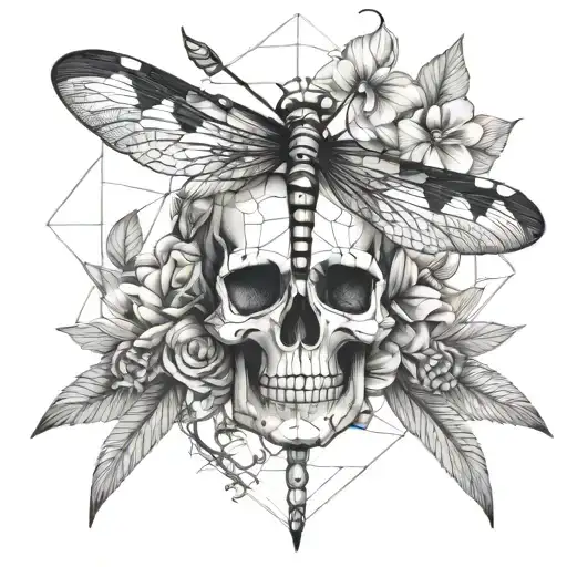 Skull Dragonfly Poisonus Flower