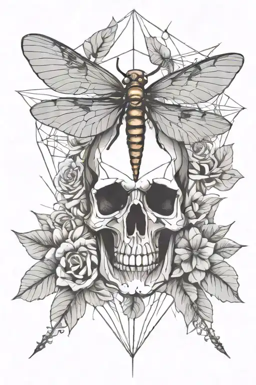 Skull Dragonfly Poisonus Flower