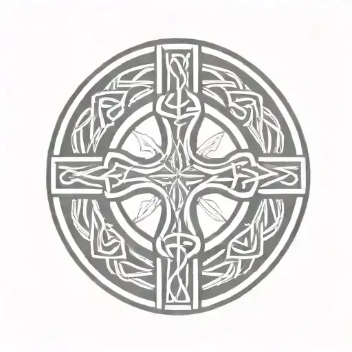 Celtic Cross In A Circle