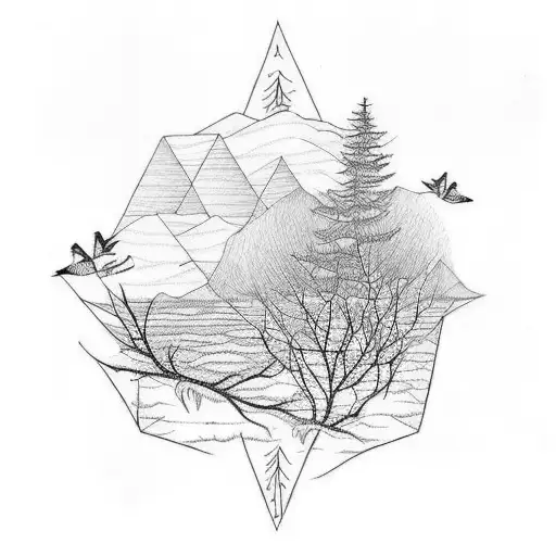 Men Tattoo About Nature