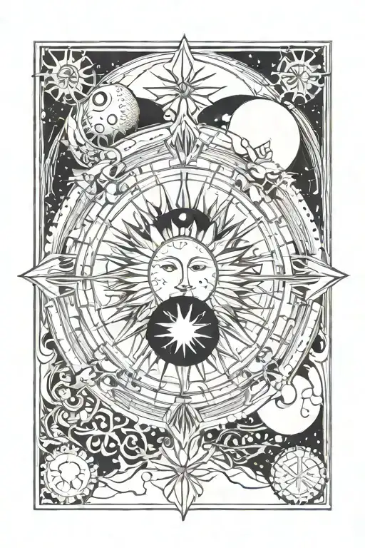 Sun And Moon Tarot Card