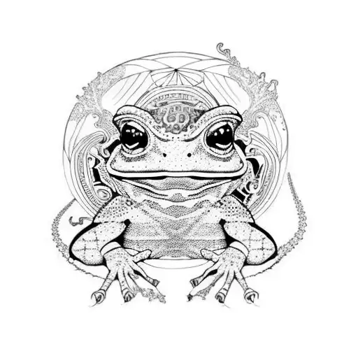 Celestial Psychedelic Toad With Third Eye