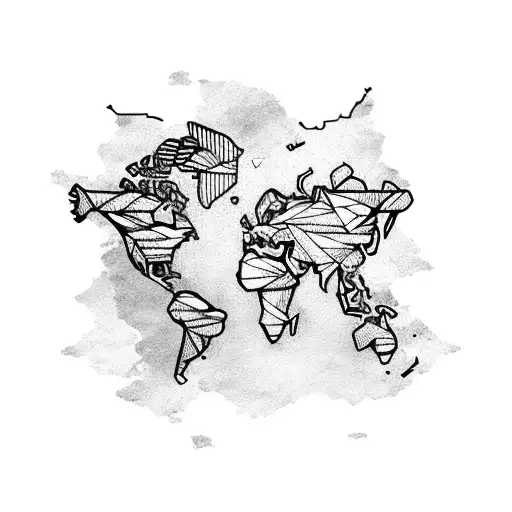 Airplane With World Map