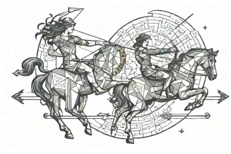 Libra And Sagittarius Archer Riding