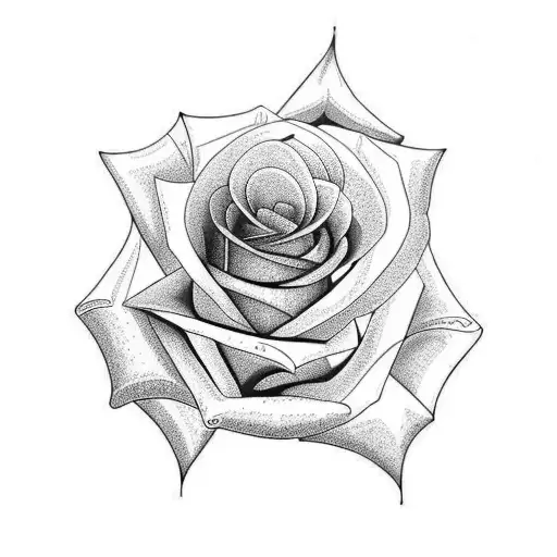 Rose Line Forearm With Shape Embellishments