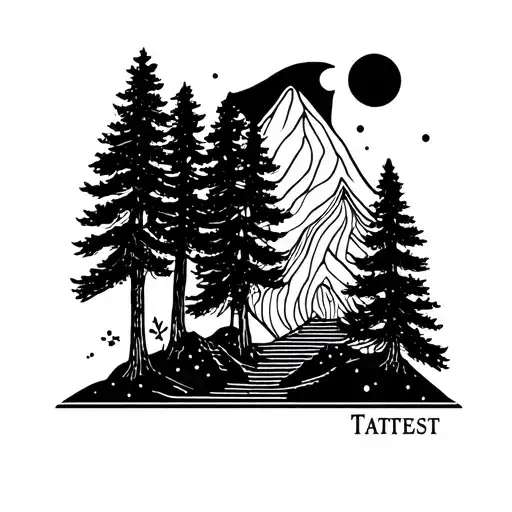 Forest And Cliffs Calf Design