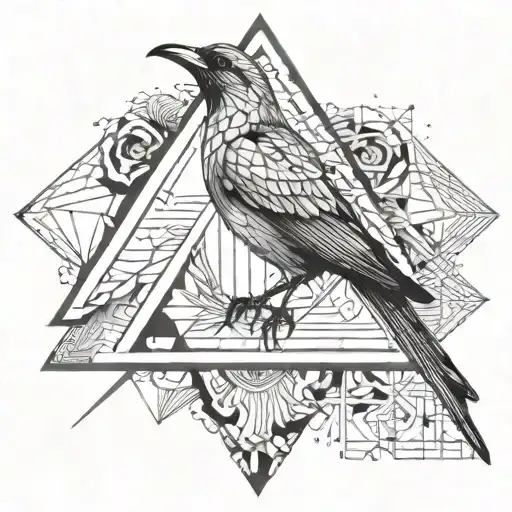 A Triangle With A Bird In It