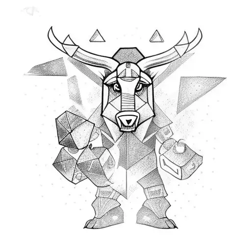 Minotaur With Dice And Axe