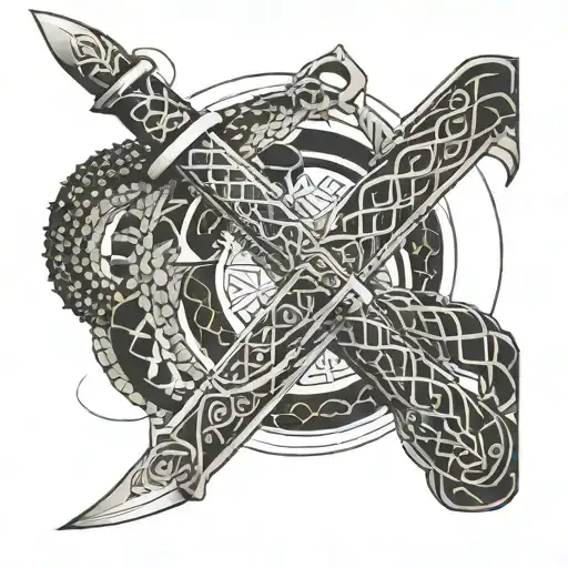 Katana Wrapped By A Snake