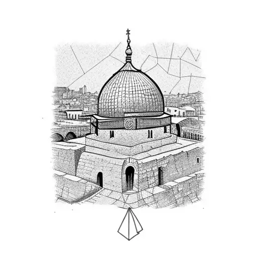 A Silhouette Of The Western Wall In Jerusalem With A Meaningful Quote