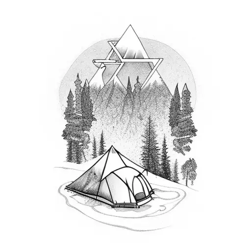 Nature With Camping And The Nightsky