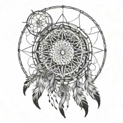 Line Dream Catcher Entangled