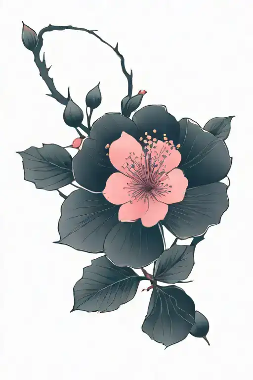 Japanese Cherry Blossom Wrapping Around Fore Arm