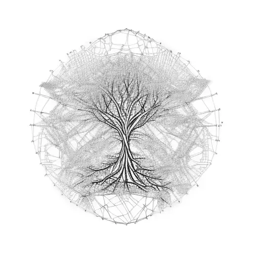 Dna Tree With Electronic Circuts