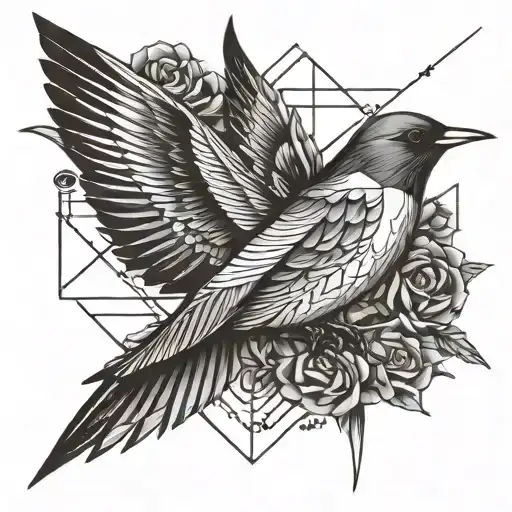 Live Yours Writing With Swallow Bird