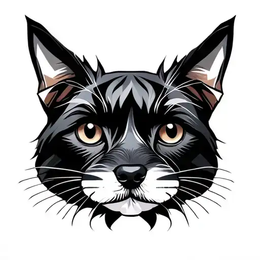 Schnauzer And Black Cat