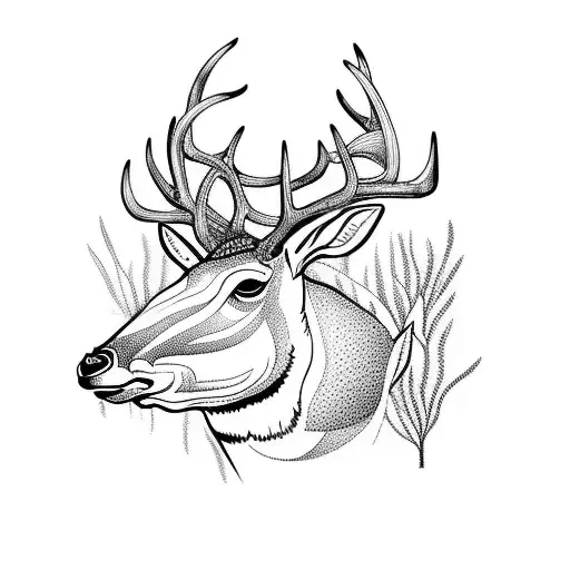 Deer With Fish Nature And Polish Culture