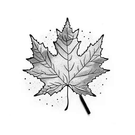 Great Wave And Maple Leaf In Fall