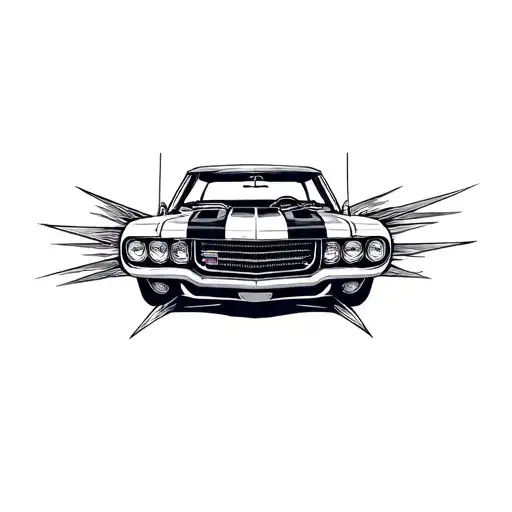 Vintage Muscle Car Engine