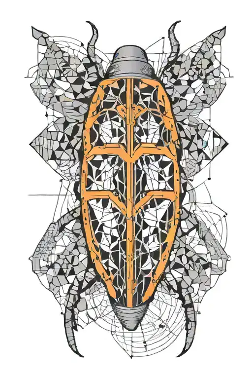 Orange Beatle Bug Car