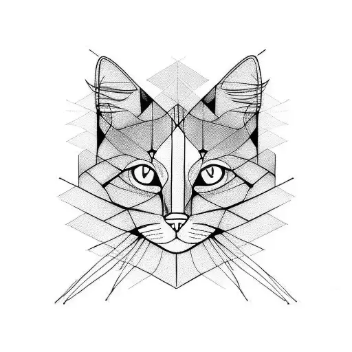 Cats With Lines Abstract