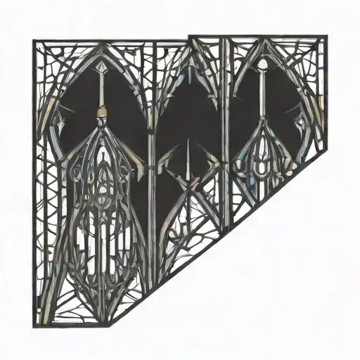 Tall Gothic Cathedral Stained Glass
