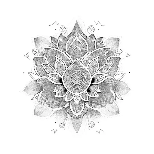 Unalome Lotus Ohm Feminine