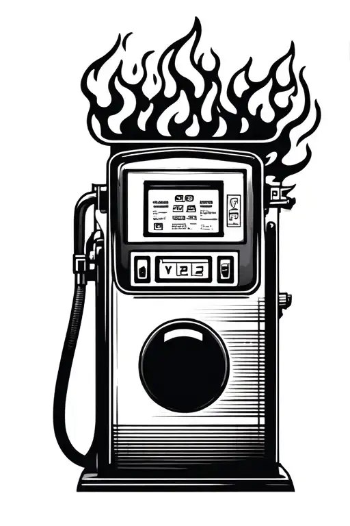 Gas Pump On Fire