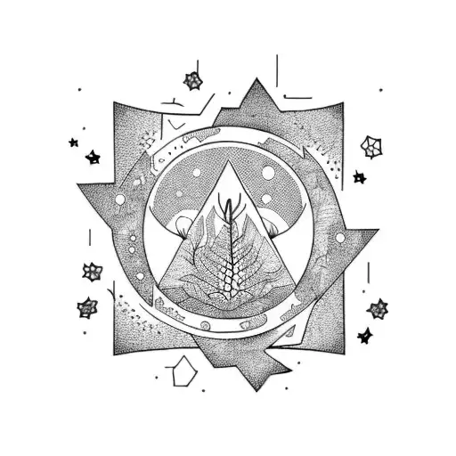 Plant Shining Over Stars