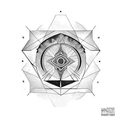 Raven With A Red Moon In The Background