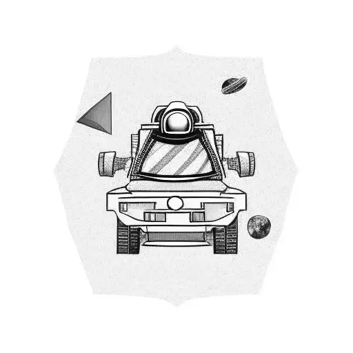 Astronaut Sitting On A Car