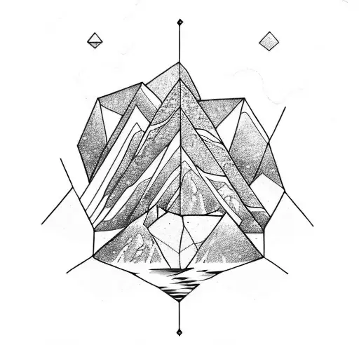 Mountain And Sea In Diamond