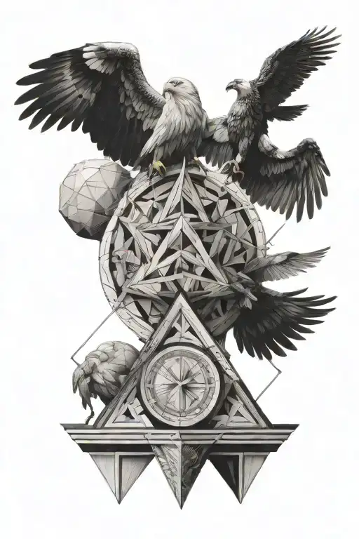 Atlas And Eagle Perched On Top