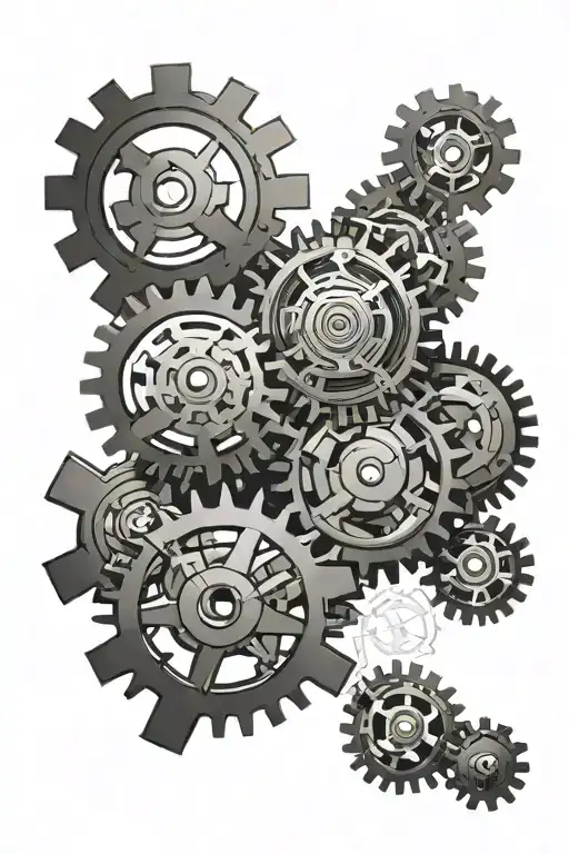 3 Gears Joined Together With Date As Serial Number