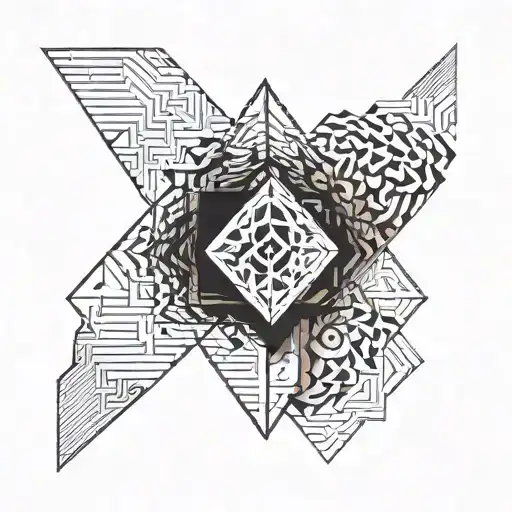 Straight Line Down The Back Tattoo Men