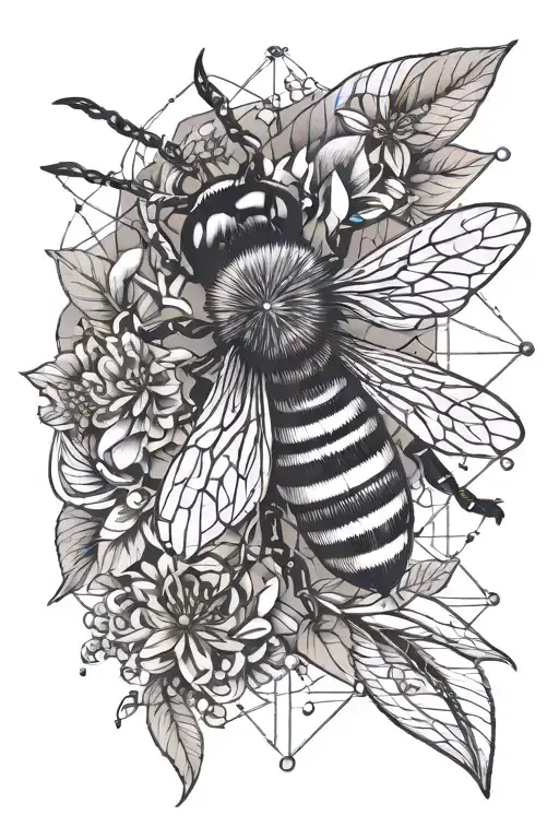 Bee And Ladybug Flying