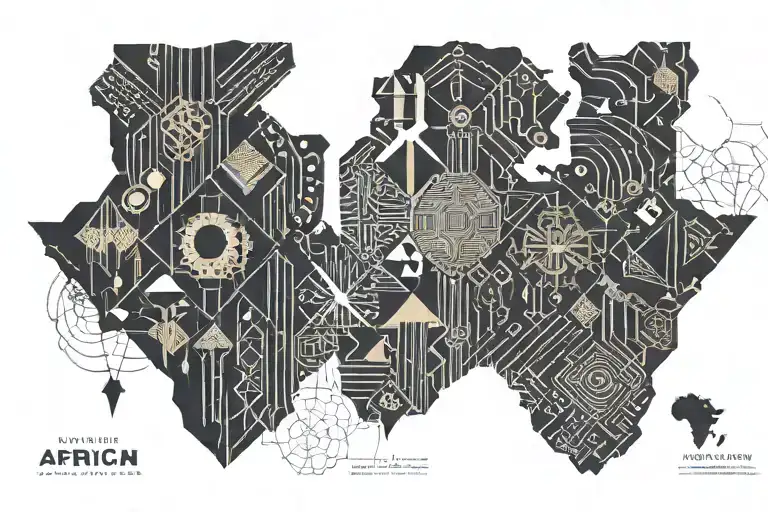 African Map Symbolizing