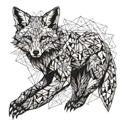 A Full Body Fox Stand Up With Melancholic Eyes