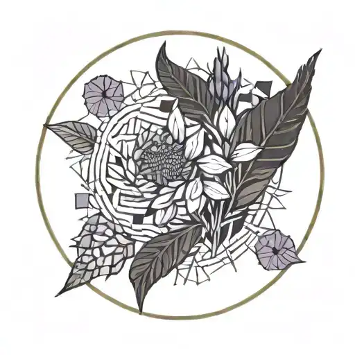 Lavender In A Circle With Space