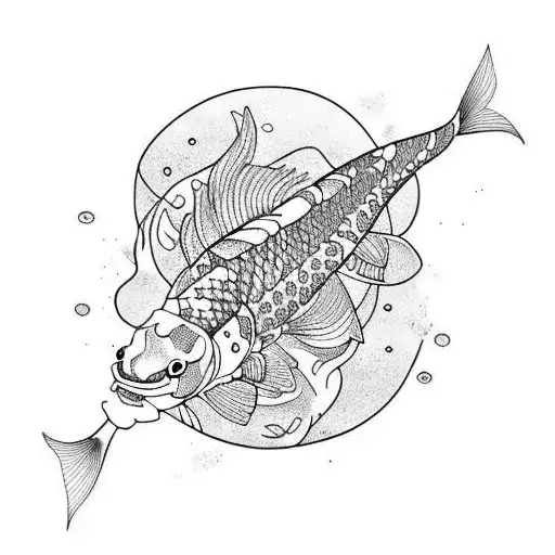 Koi Fish With Semicolon