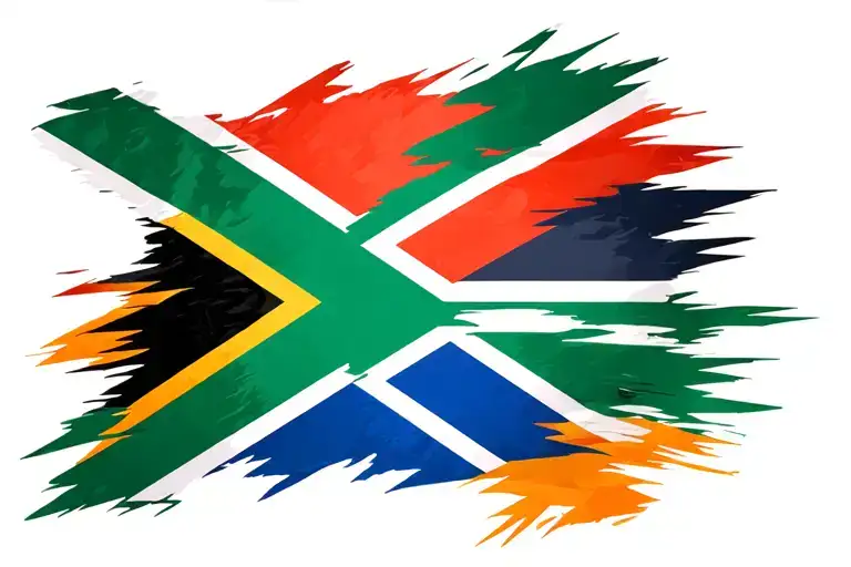 South African Flag With Ireland Flag