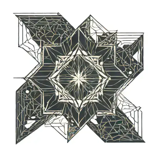 Geometric Lines Arcane Style Glow In The Dark