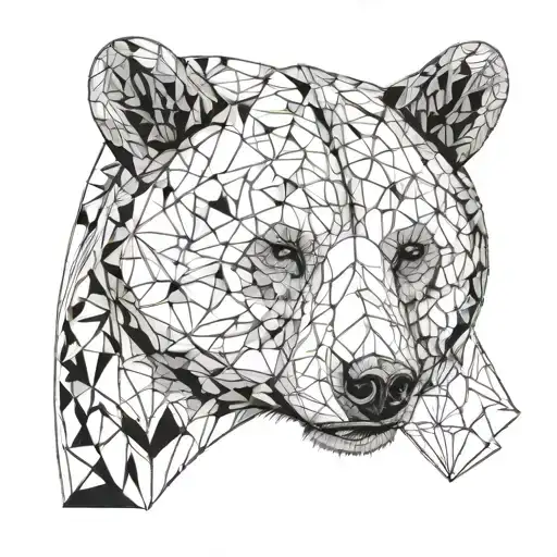 Bear Head With Ermine On His Top