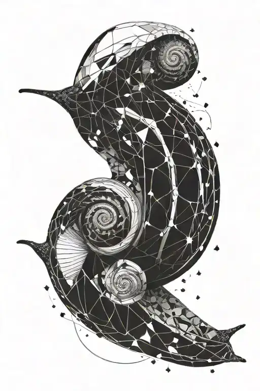 Galaxy In A Snail Shell With Galaxy Escaping Behind It