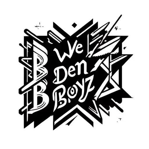 A Minimilast Group Tattoo With The Phrase We Dem Boyz